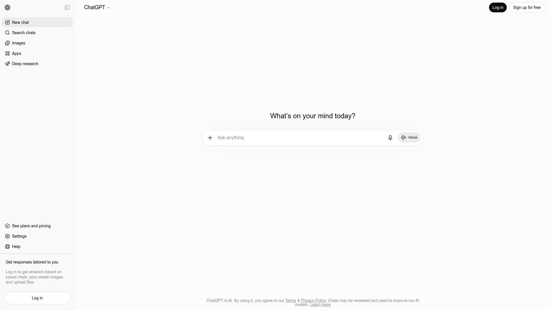 ChatGPT Plus website