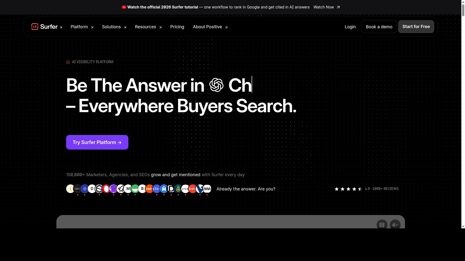 Surfer SEO website