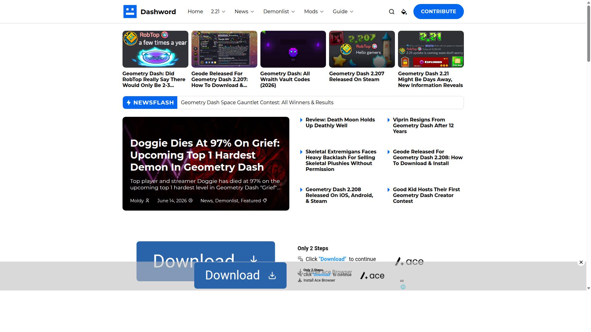 Dashword website